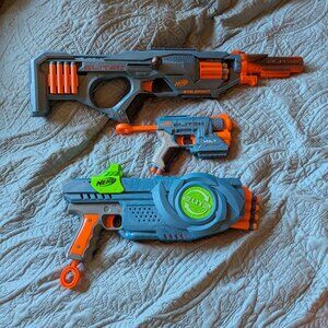 Nerf Elite Gun Set - Eaglepoint Gun, Volt Gun, Flip 8 Gun Plus Ammo